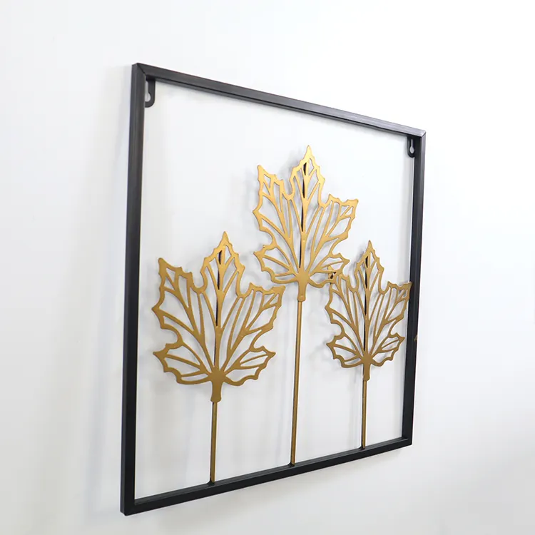 New arrival new Chinese style background wall decoration metal leaf iron decoration