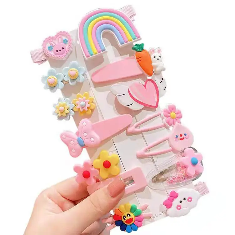 New cartoon children baby hair accessories candy hair clip set fringe clip accessories