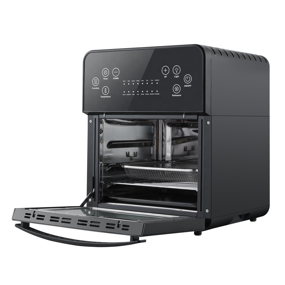 Sample order accepted hot air fryer 15L capacity 16 menus air fryer oven touch control air fryer toaster oven no oil air fryer