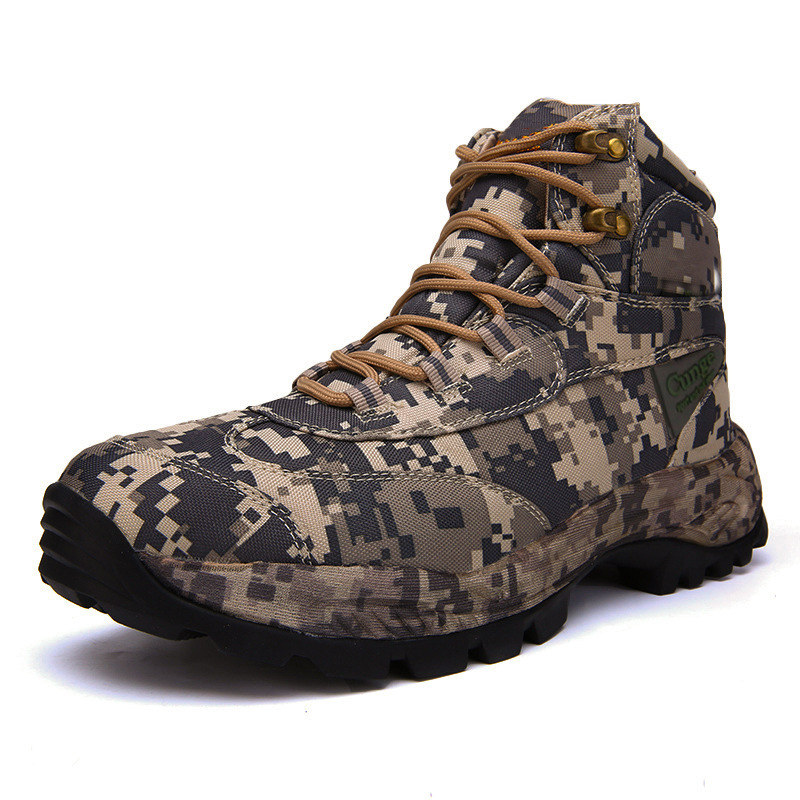 2023 High Quality Waterproof Men Boots Fashion Breathable Climbing Training Hiking Shoes Hunting Fishing Outdoor Walking Sneaker