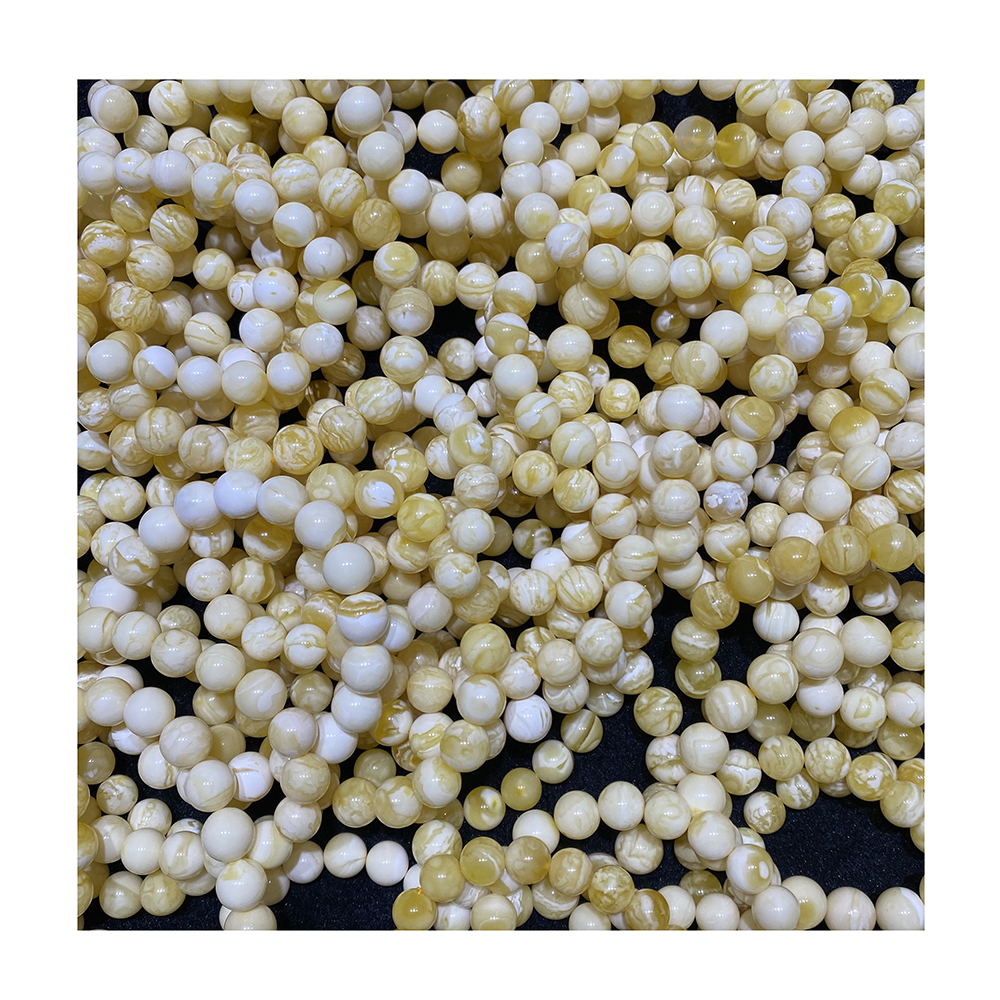 Natural Russian Amber High quality white amber tiger skin Amber Diameter 10-12mm Bracelets and Muslim prayer beads