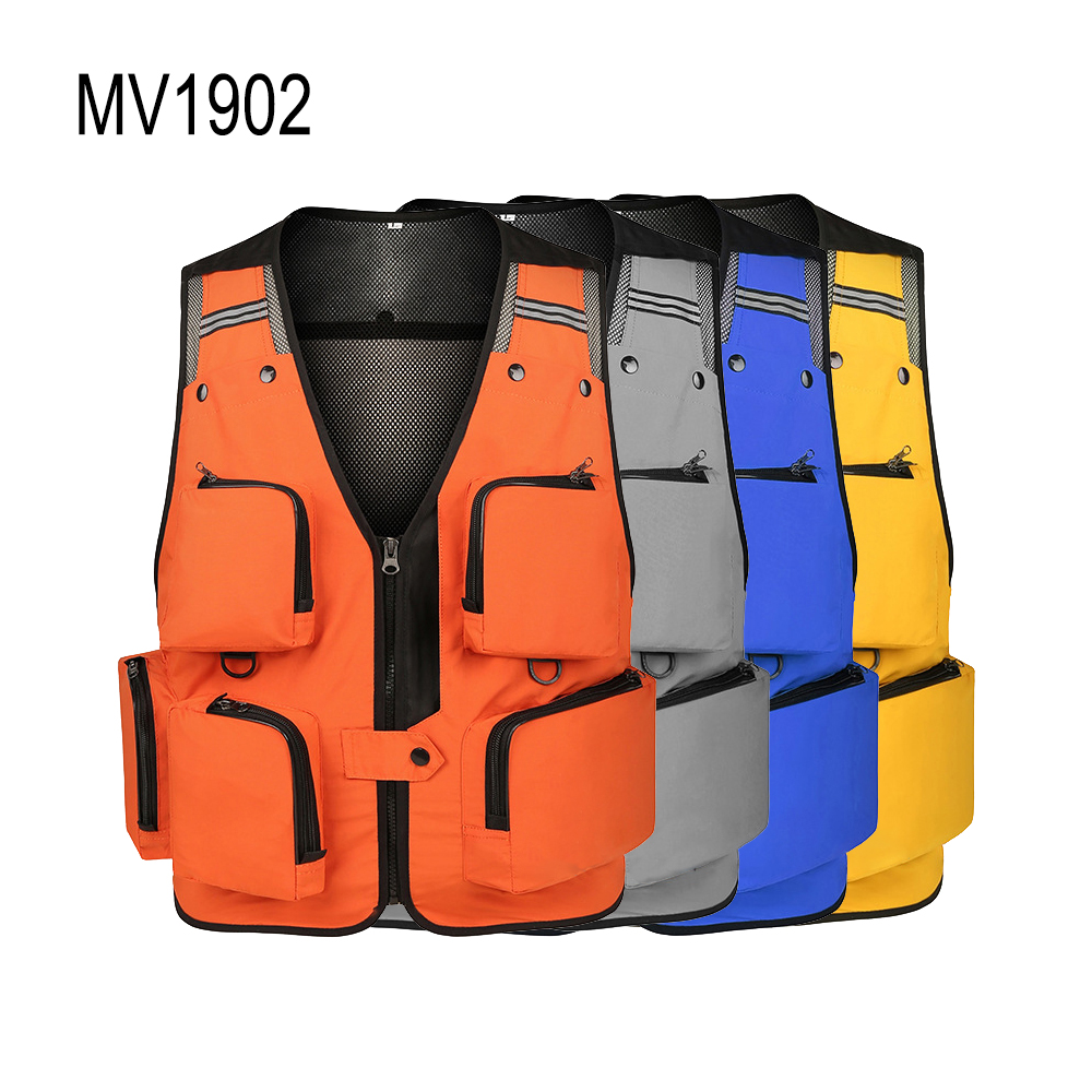 Men's multi pockets Cargo vest for climbing shooting photography Hooking fisherman Journalist Fishing Vest Waistcoat