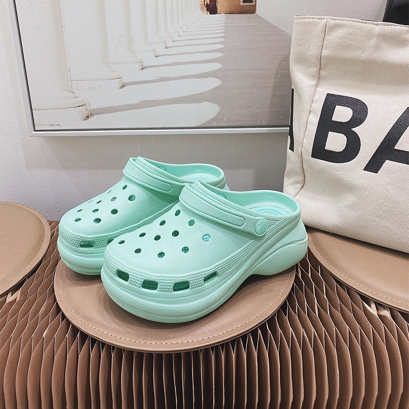 2021 Christmas Gift Classic Brand Designer DIY Ladies Platform Chunky Heel Other Sandals Crocse Women Clogs Shoes