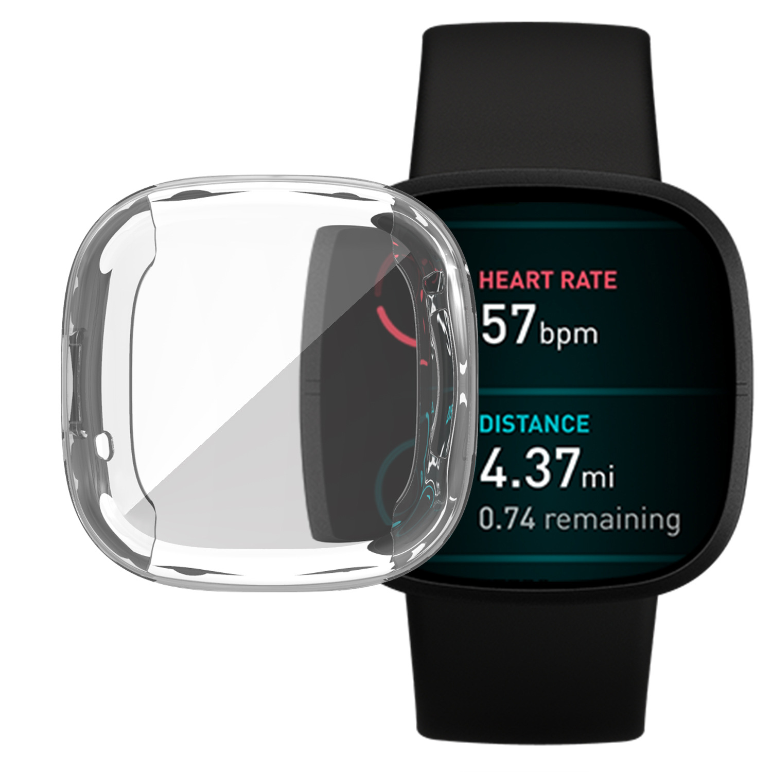 High Quality Screen Protector Watch Case Clear Watch Cove For r Fitbit Sense TPU Plating For Fitbit Versa 3