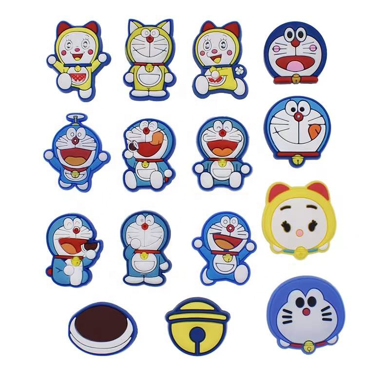 Летние детские пляжные сандалии Сабо обувь Doraemon браслеты очаровательный запас мягкие аксессуары из ПВХ