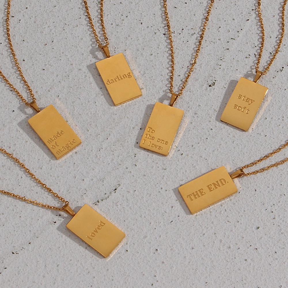 Custom Words Necklace For Best Friends Pendant Necklace 18k Gold Jewelry