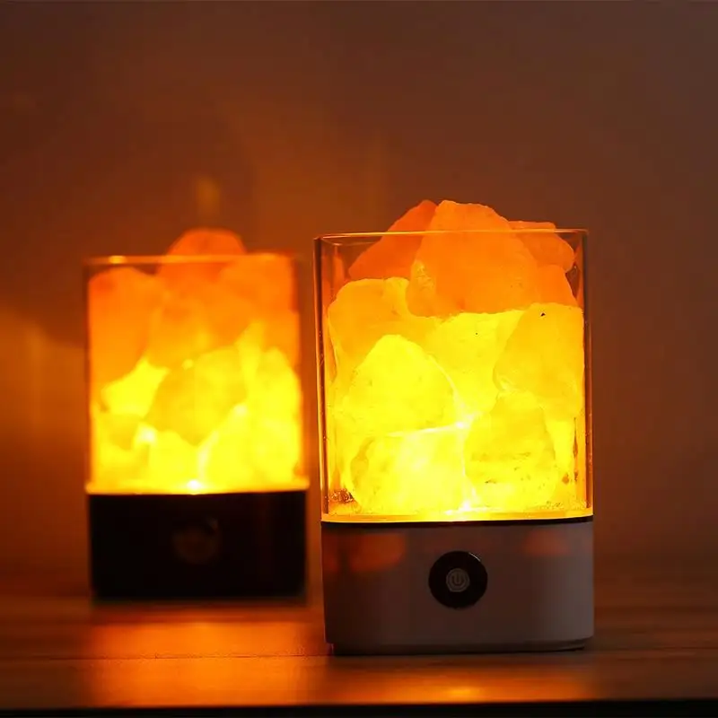 Crystal Crafts Himalayan Natural Rock Touch Dimmer Switch Salt Lamps Night Light