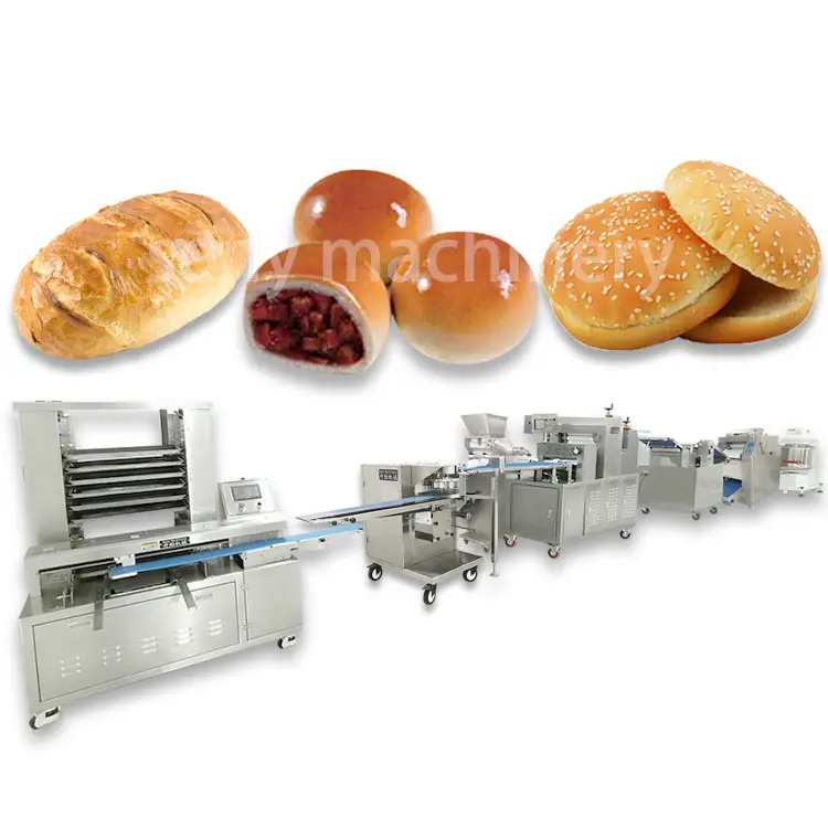 Seny Factory Price Commercial Bread Stuffed Pizza Rolls Maker Brioche Burger Buns Making Machine Production Line for Sale
