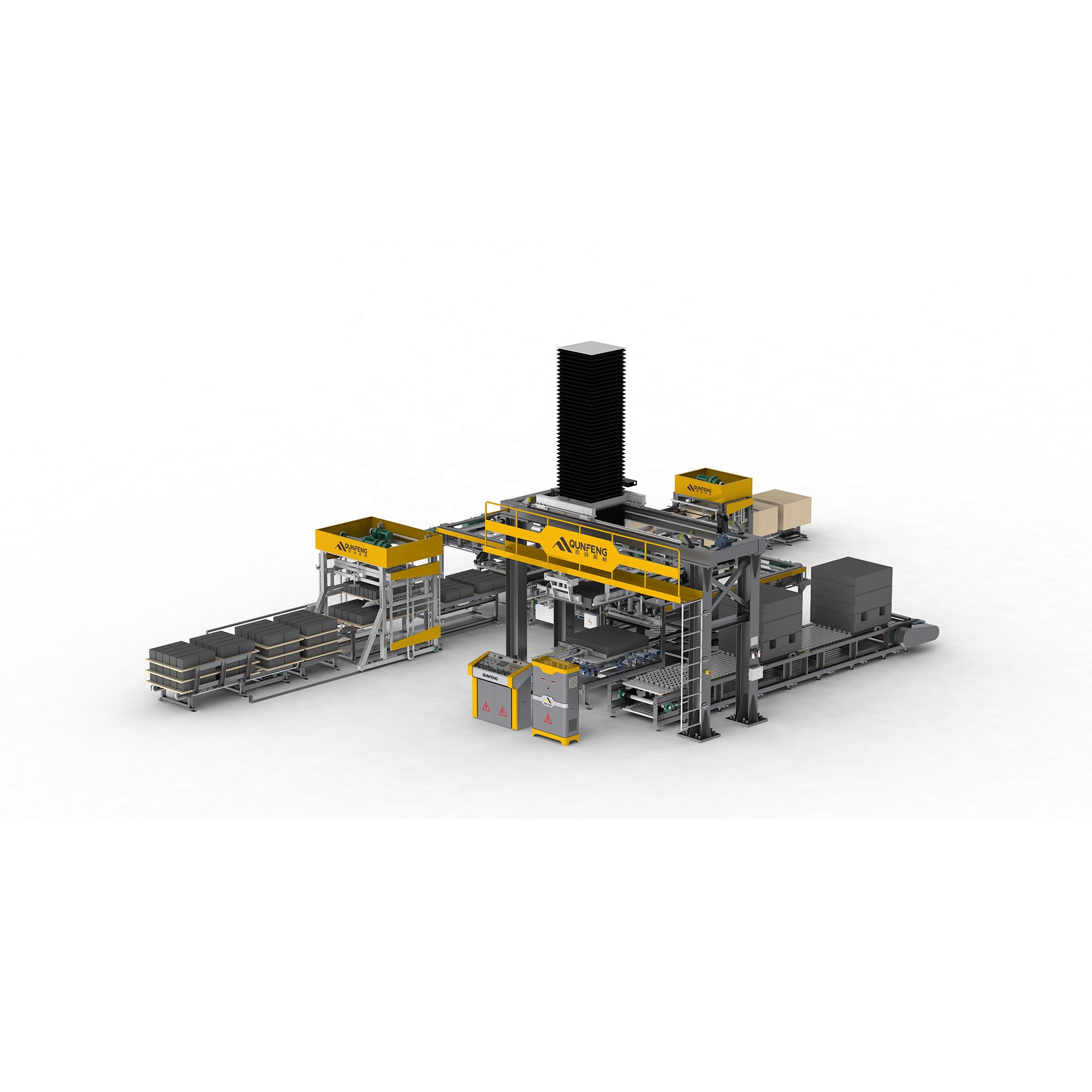 Factory manufacture various popular product high off-line palletizing equipment block cuber system machine