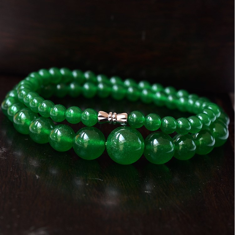 Jade chalcedony necklace jewel necklace imported jade chalcedony tower chain beads diameter 6-14mm women's necklace