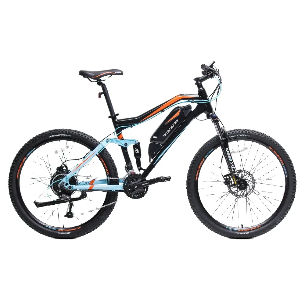 cheap price mountain electric bicycle double suspension fork electric mountain bike