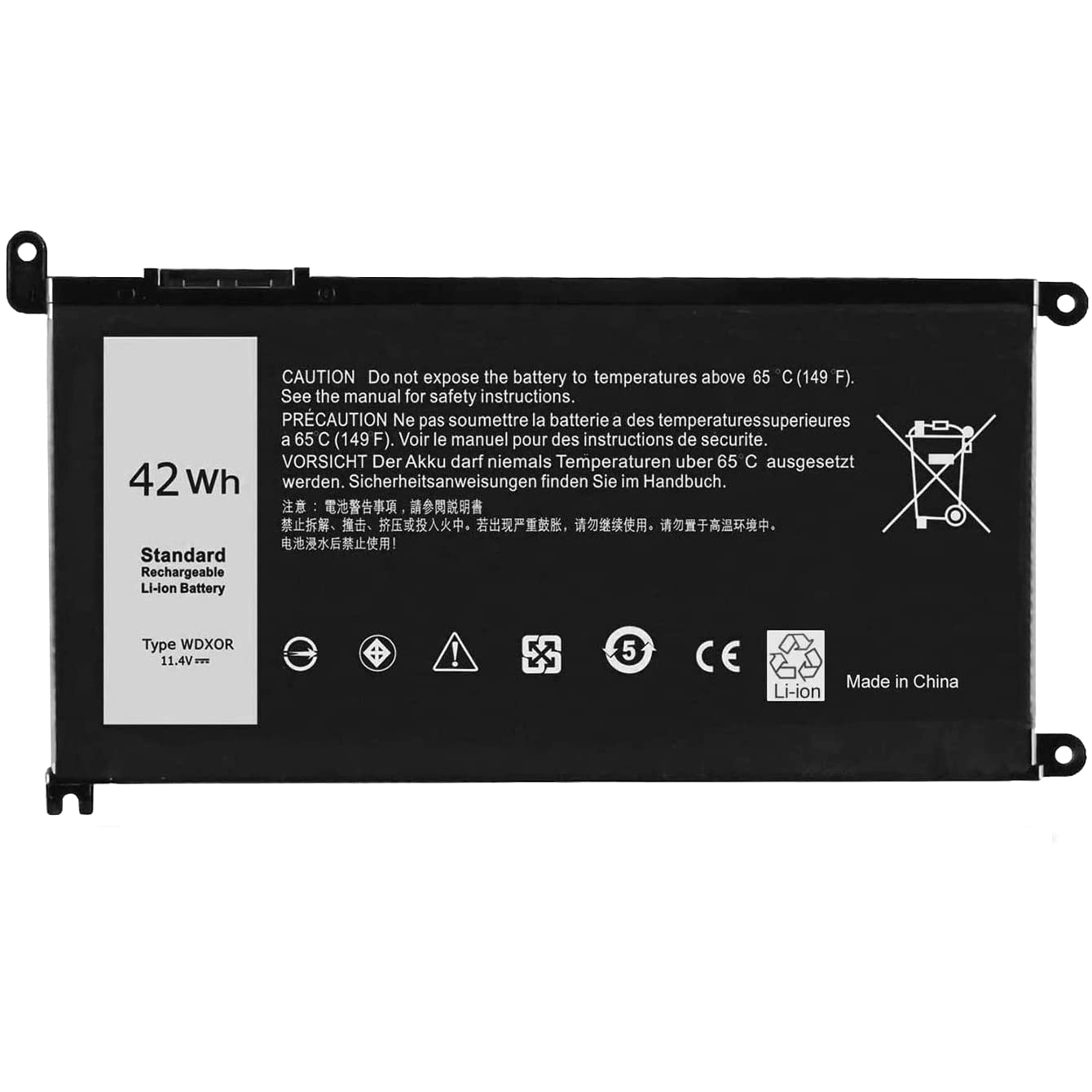 Новый аккумулятор WDX0R для Dell Inspiron 13 14 15 7000 : 7368 7378 7460 7560 7570 7579 7569