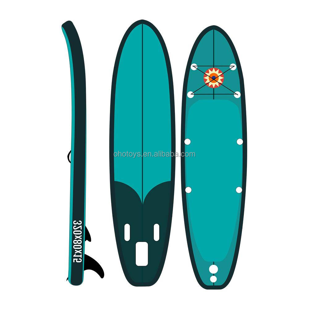 Custom Inflatable Stand Up Paddle Board Adult Inflatable Air Surfboard Double Layer 9' One Person Fishing Air Isup for Sea