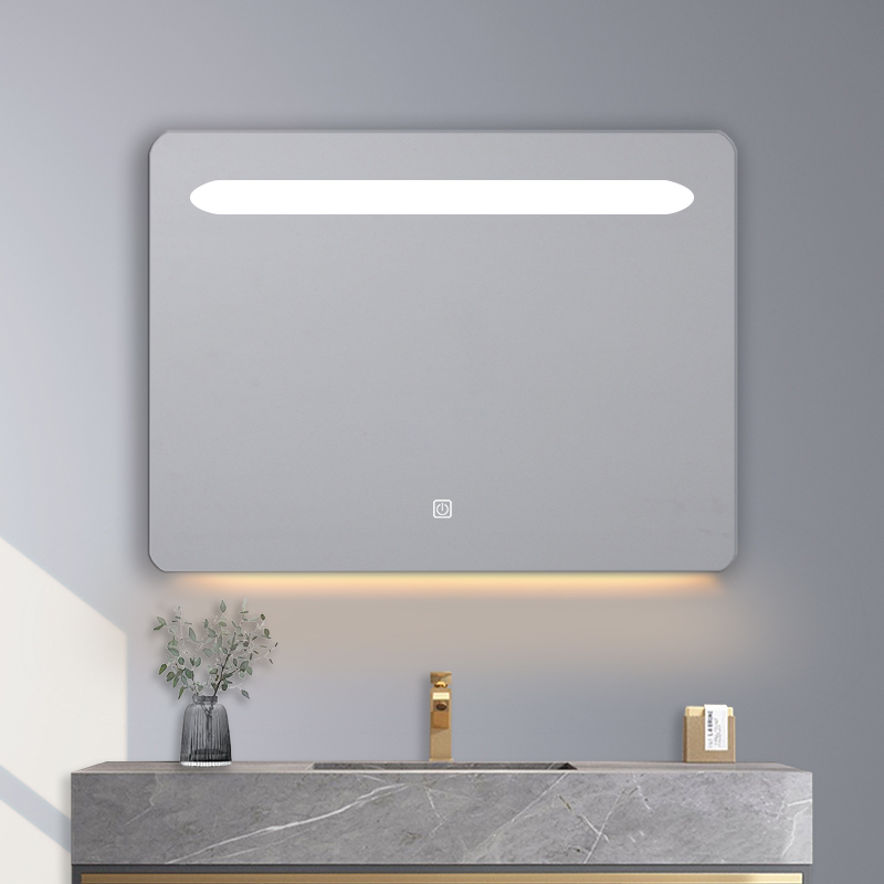 Modern For Hotel Home CCT Variable Customizable Size Wall-mounted Smart LED Bathroom Mirror