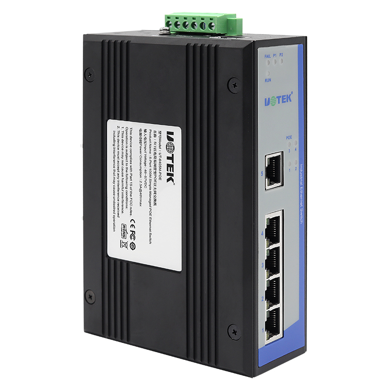 Uotek UT-6405M-POE 10-портовый 100M управляемый коммутатор Ethernet POE