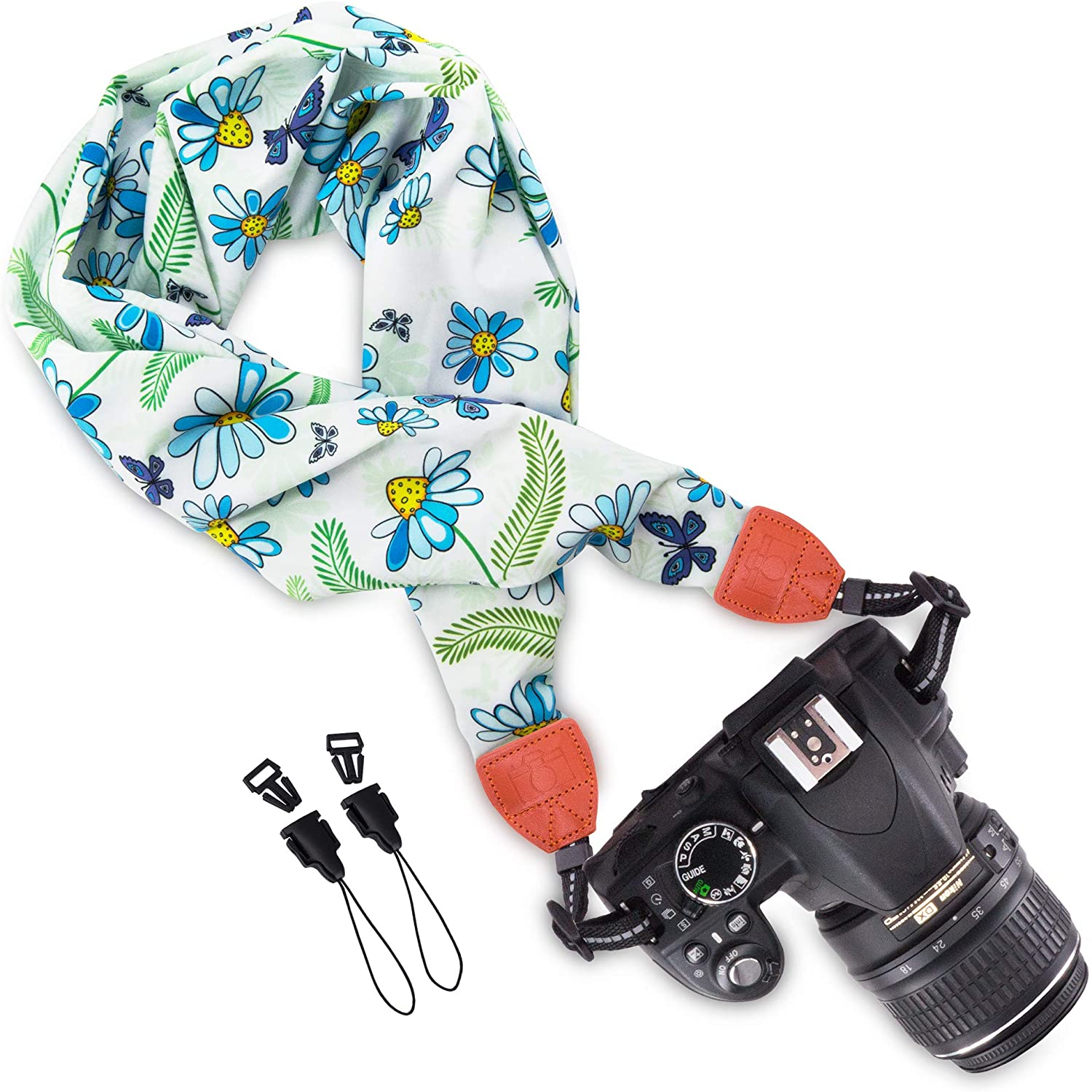ZONESIN Manufacturer Custom Cotton Fabric Camera Strap Quick Release Camera Neck Strap Flower Camera Strap