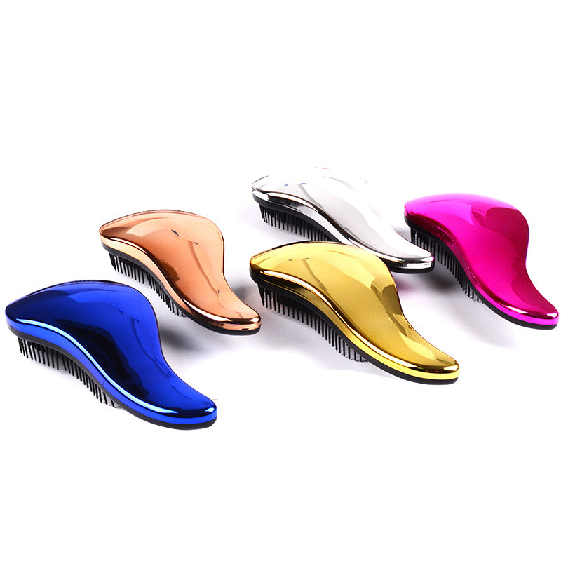 Anti Static Small Hair Comb Multi Color Electroplating Compact Styler Carry Hair Massage Comb