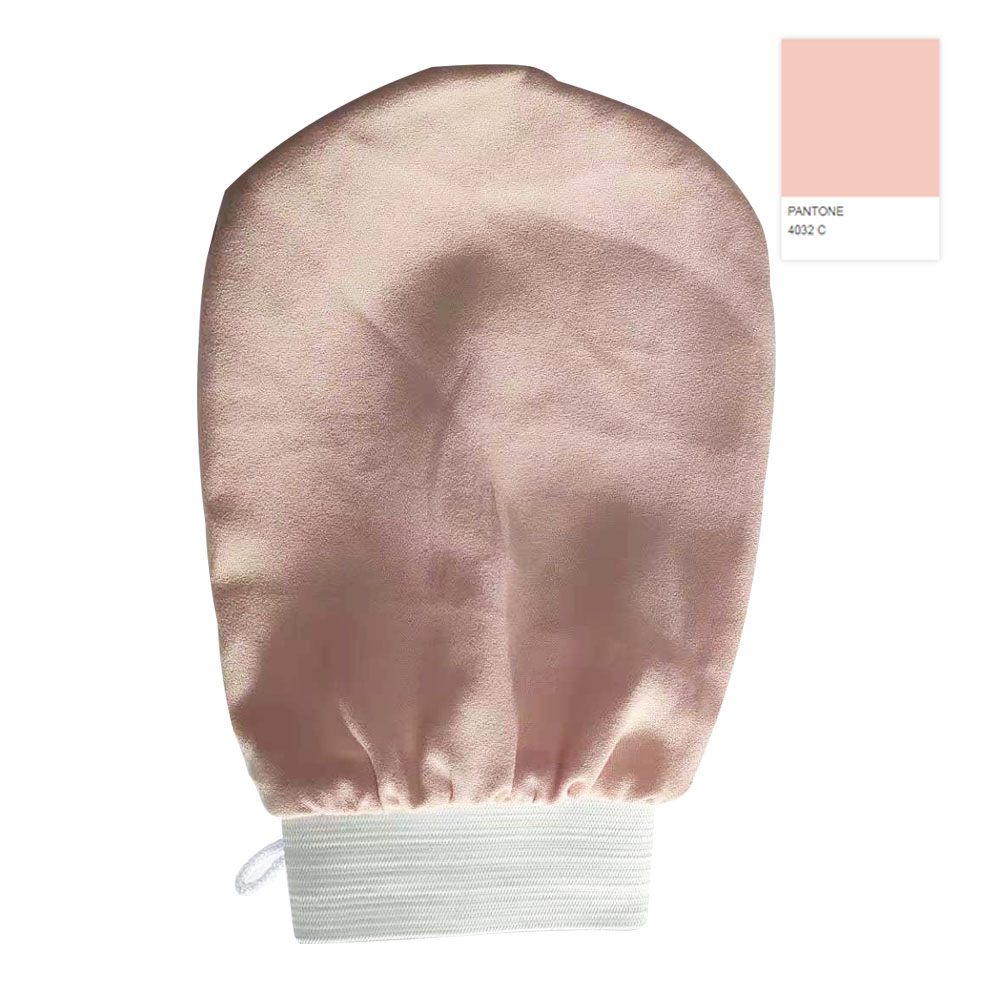 Luma Hot Sell 100% Vegan silk Bath Glove Soft Mitt With Customer's Logo Vegan silk exfoliating glove