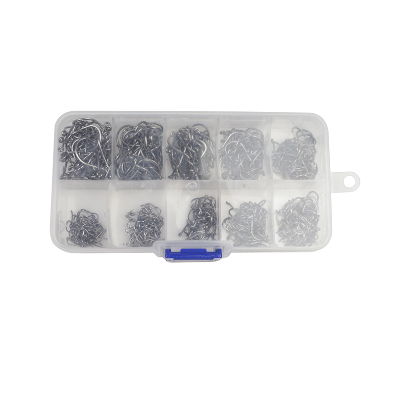 10 Specifications Of Portable Boxed Fishing Hook Carbon Steel Barbed Hook Fishing Tackle Hooks Multiple Fishhooks With Holes