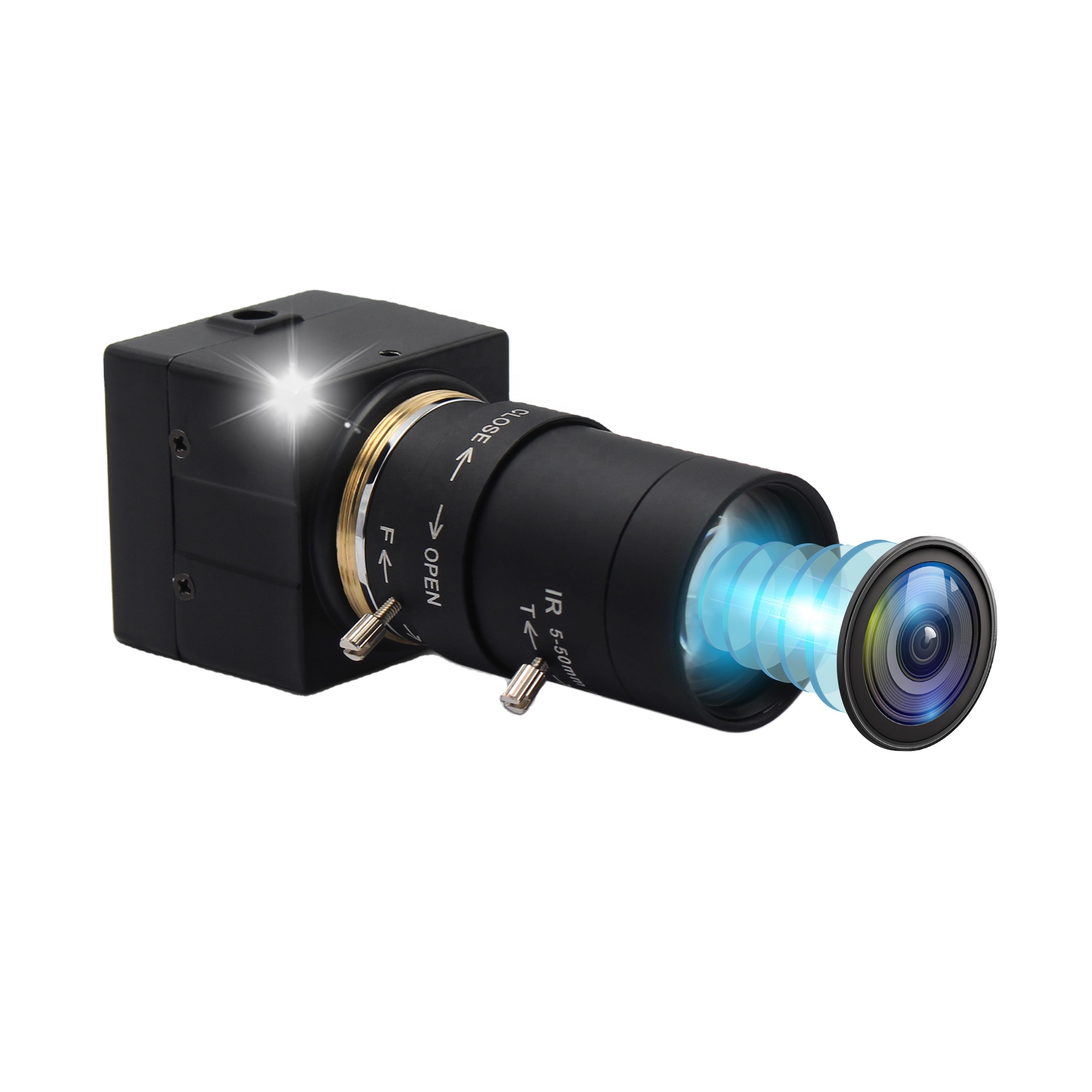 ELP 5-50mm Varifocal Lens 8Megapixel 4K USB Camera with Sony (1/3.2'') IMX179 8mp Webcam for Android Linux Industrial Video