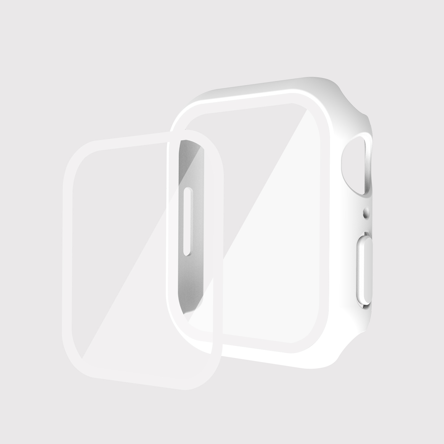 New High Quality PC Case for iWatch 7 41mm 45mm With 3D 9H Tempered Glass Screen Protector cover for Apple Watch Series 7