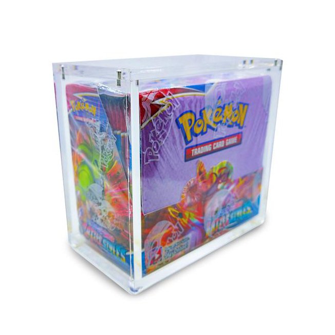 Magnet Lid Pokemon Etb Box UV Proof Pokemon Booster Box Acrylic Case