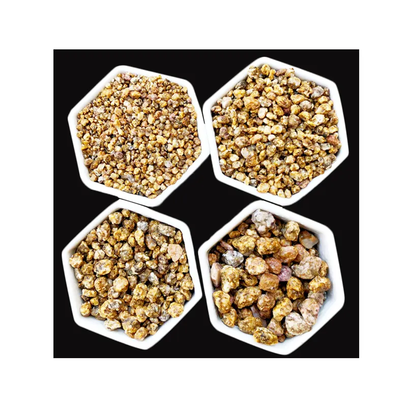 The factory price provides golden soft Maifan stone granules for plant planting and water purification
