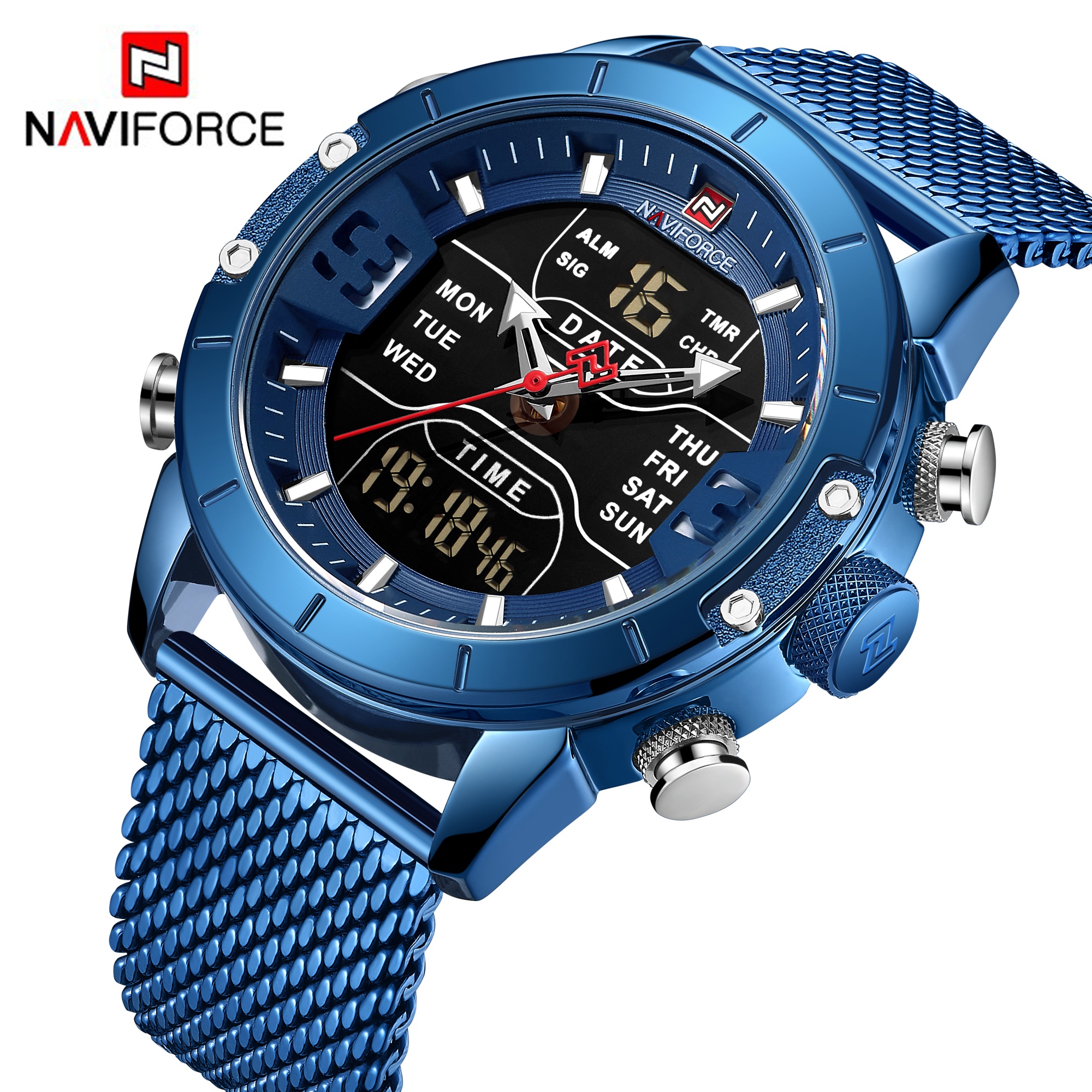 Часы naviforce 9153, мужские часы, Роскошные наручные часы, мужские цифровые часы, фабрика navy force