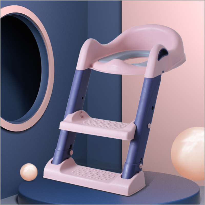Hot sale foldable kids' toilet helper plastic seat ladder baby potty training