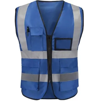 Custom logo Printing  Reflective Vest night vision traffic sport clothing Jacket reflective Safety vest with work
