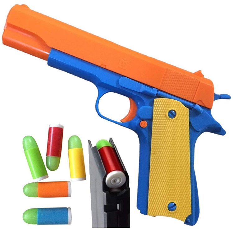 Игрушечный пистолет M1911 с мягкими пулями и журнал для извлечения для тренировки или игры, пистолет, дешевые реалистичные игрушечные пистолеты