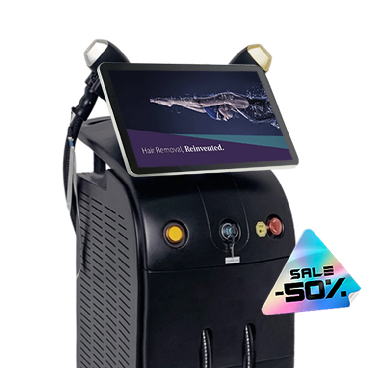 2022 Новейшая 4K 1600/1800w три волны диодный лазер для удаления волос 755nm 808nm 1064nm кран с двойной ручкой льда титана цена