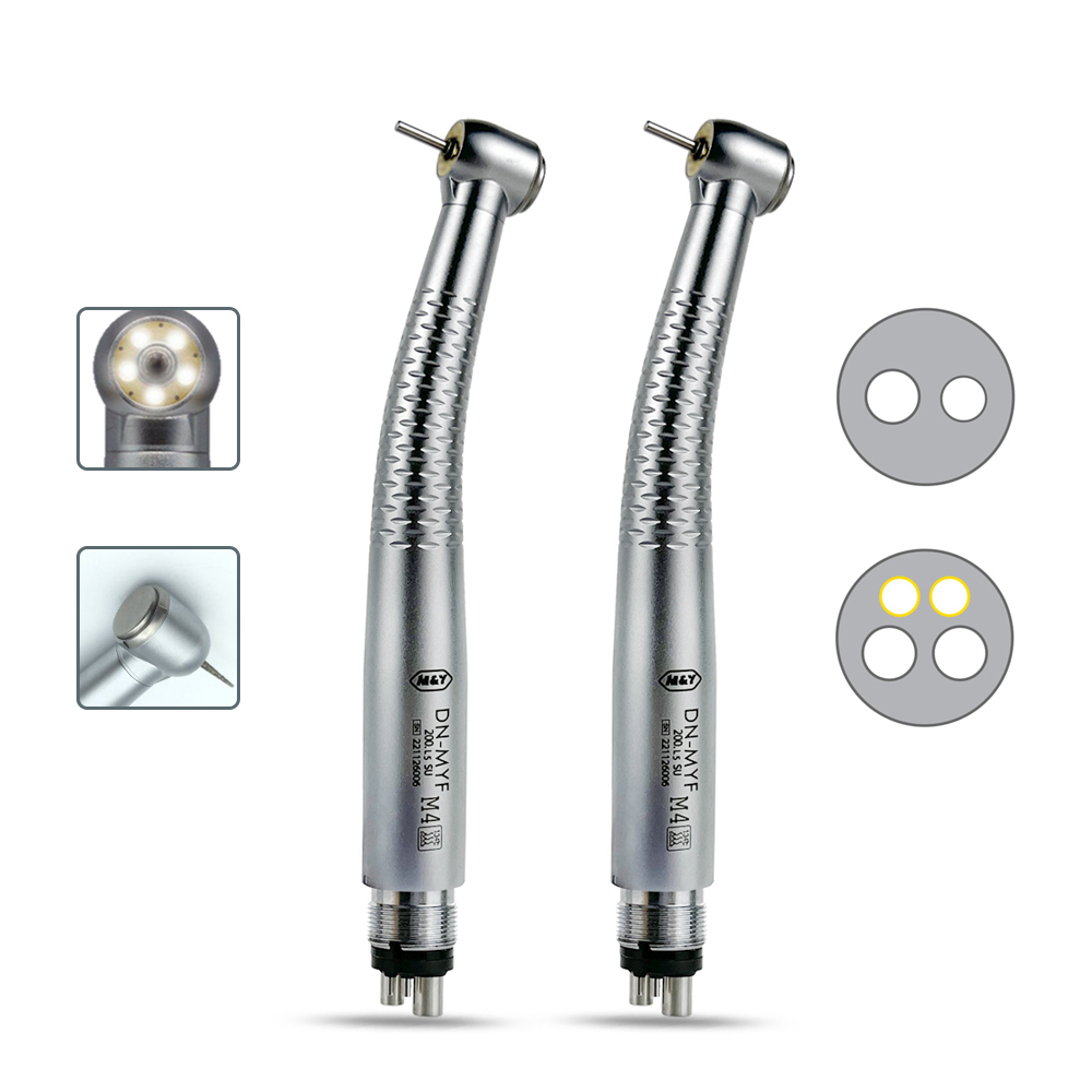Dental Cartridge 5 Water Sprays 5 LED Lamp Light High Speed Torque Handpiece 2/4 Holes Dentistry Air Turbine Dentist Tools