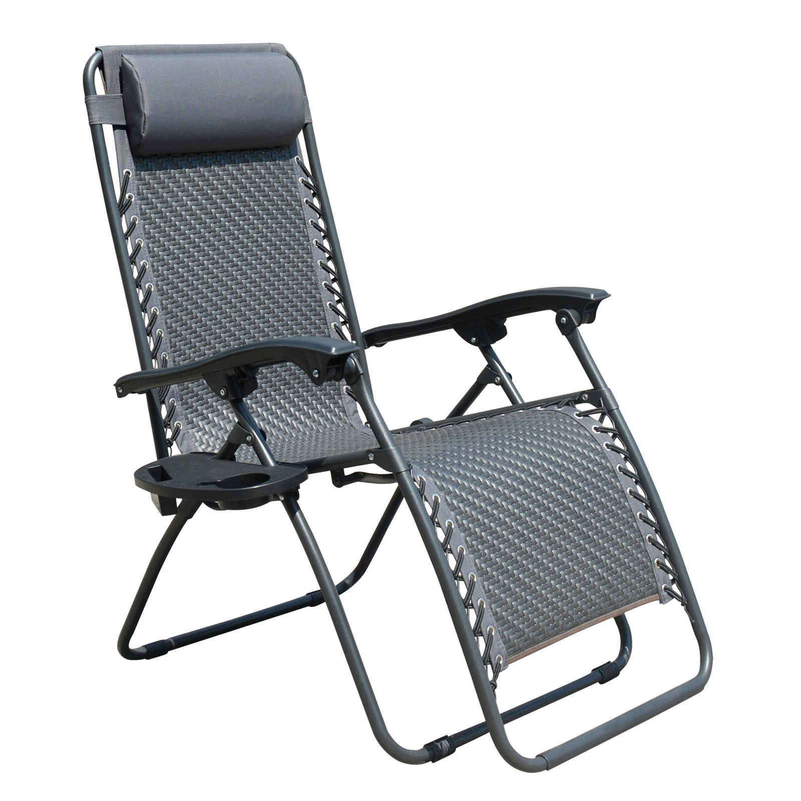 Large size foldable outdoor recliner with adjustable backrest, patio beach swimming pool lounge chair, waterproof and sunscreen,