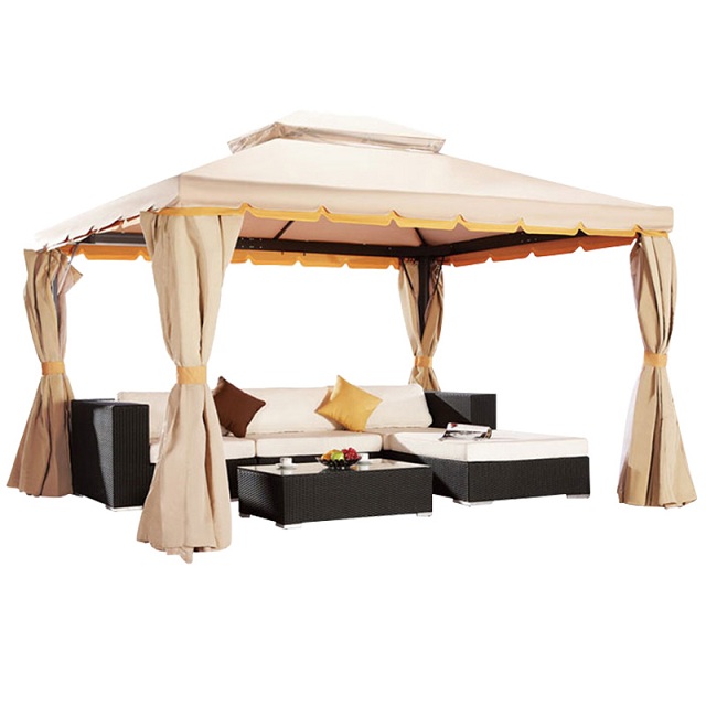 High quality outdoor pavilion garden roof pavilion Deluxe aluminium hardtop pavilion