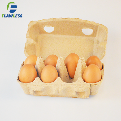 Egg Tray With Lid Boxes 8 holes Label Provided 100% Biodegradable Pink Paper Carton Recycled Paper Pulp Clamshell 8 cell