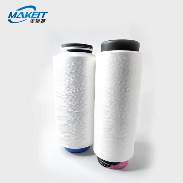 Лидер продаж, полиэфирная пряжа MAKEIT 100% rw 150d dty, текстурированная полиэфирная пряжа dty