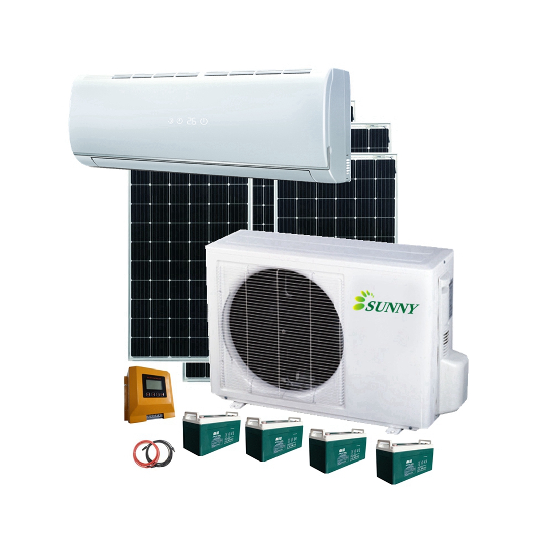 OEM manufacturing 18000btu 48 Volt DC off-grid air conditioning good price cool only split wall mounted solar air conditioners
