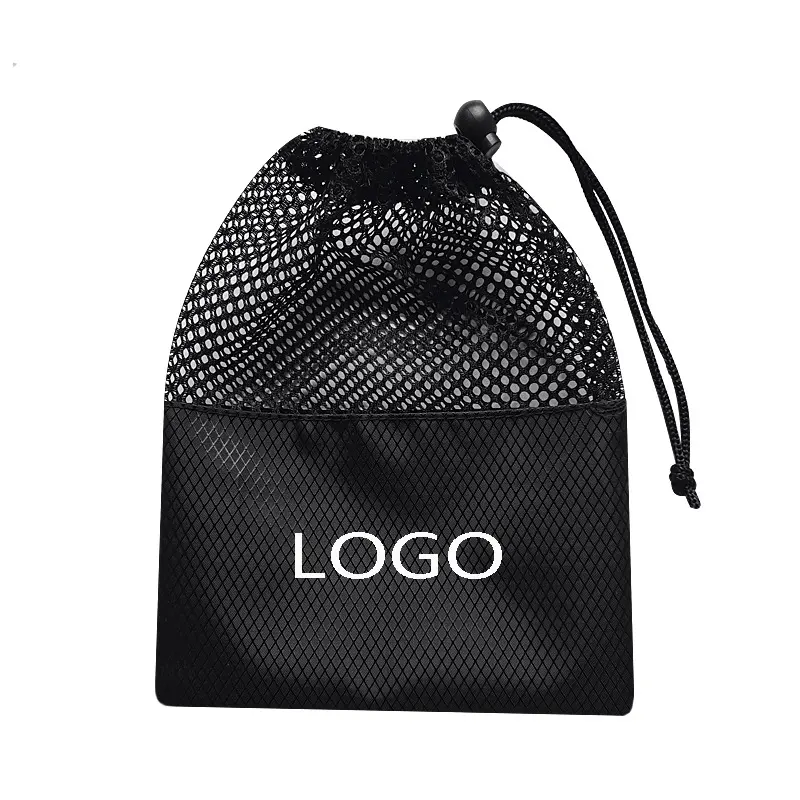 Polyester Ditty Net Bag Mesh Drawstring Bags Custom Logo Storage Travel Customized Logo Silk Screen 500 Pcs Accecptable 5-7days