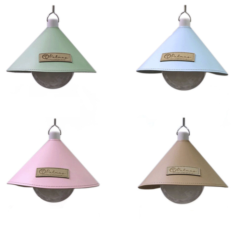 PVC Leather Sugar color Fixtures Kitchen Dinning Room Bedroom Hanging Lamp Home Decor lampshade light cover