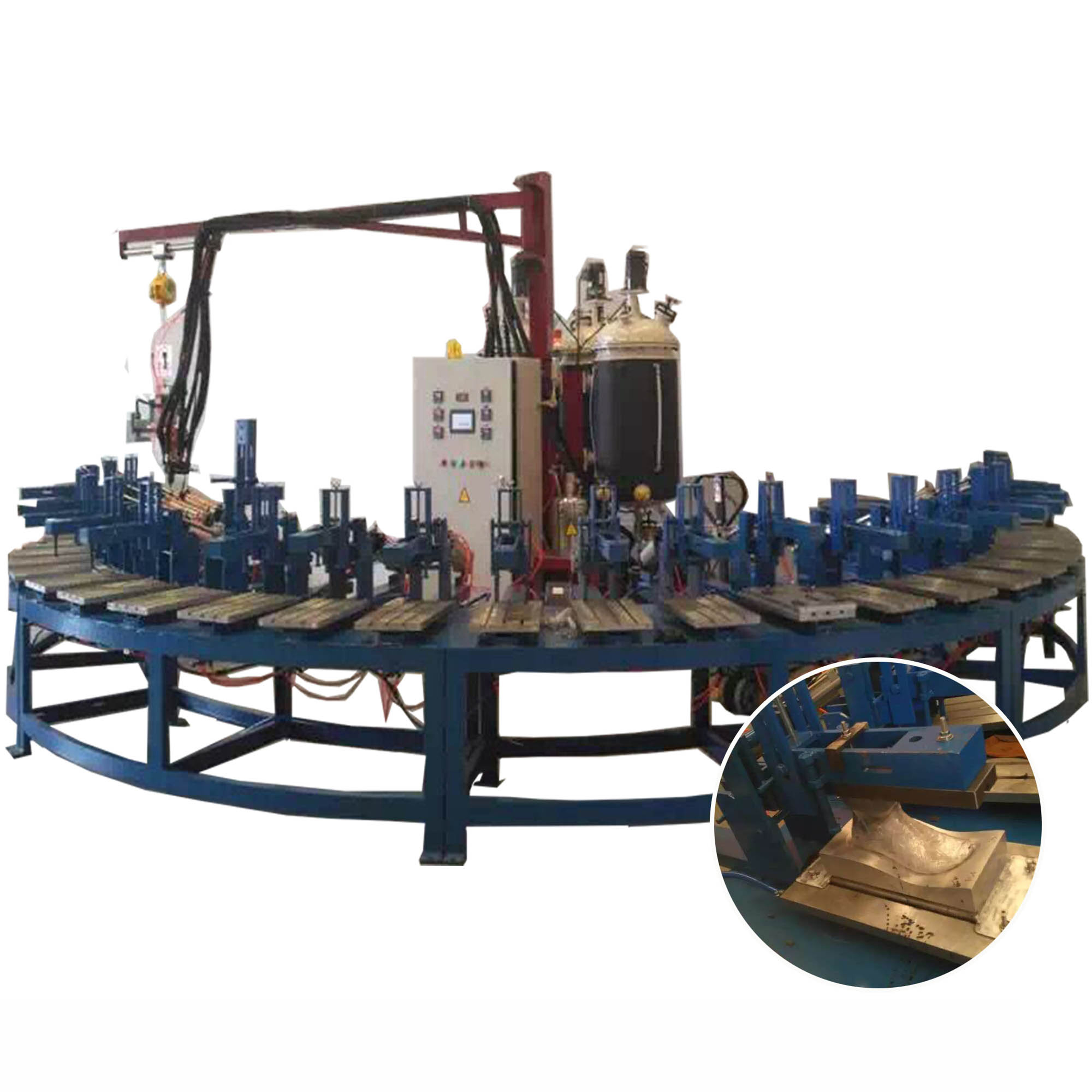 Polyurethane PU Soft Foam Injection Molding Machine For Shoe Sole Insole Making