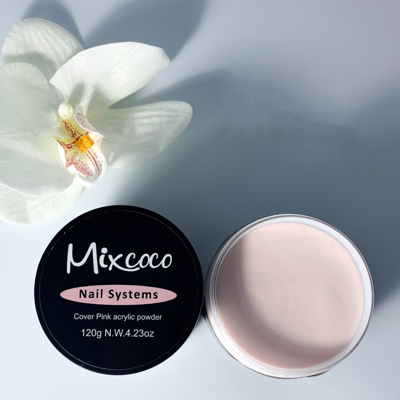 Mixcoco, высокое качество, бесплатный образец, частная марка, цвета, акриловый порошок для ногтей