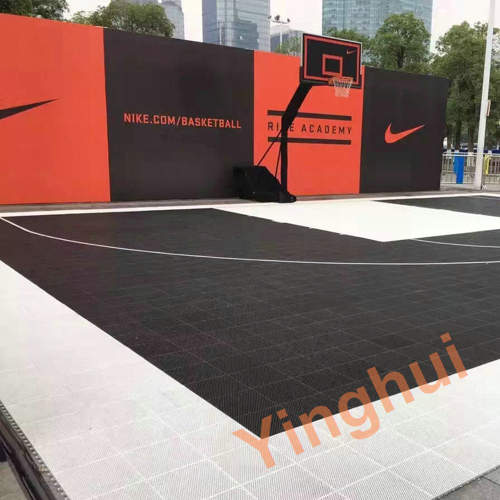O-01 FIBA Approved портативный Синтетический Спорт на открытом воздухе напольная плитка для баскетбольной площадки 30.48x30.48