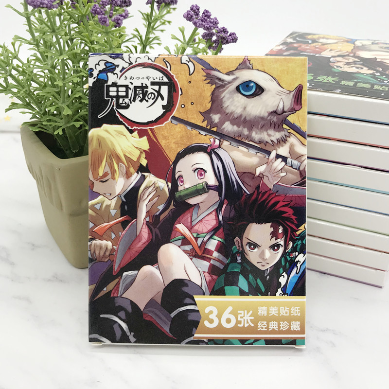 36 шт./кор. наклейки аниме демон убийца kimetsu без Yai doodle стикер для Дорожная сумка на колесиках, с зеркалом, чехол для телефона