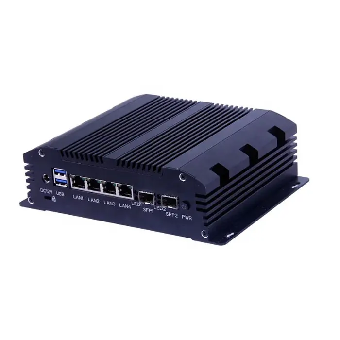 Intel 6th 3865u processor embedded pfsence firewall mini pc with 4lan 2sfp optifical fibre ports for data server