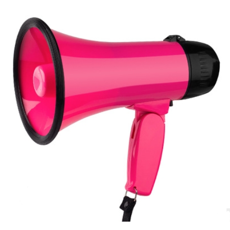 Портативный МегаФон Bullhorn мощностью 20 Вт, Мегафон, динамик с голосовым и сиреной/режимами сигнализации с регулировкой громкости и ремешком