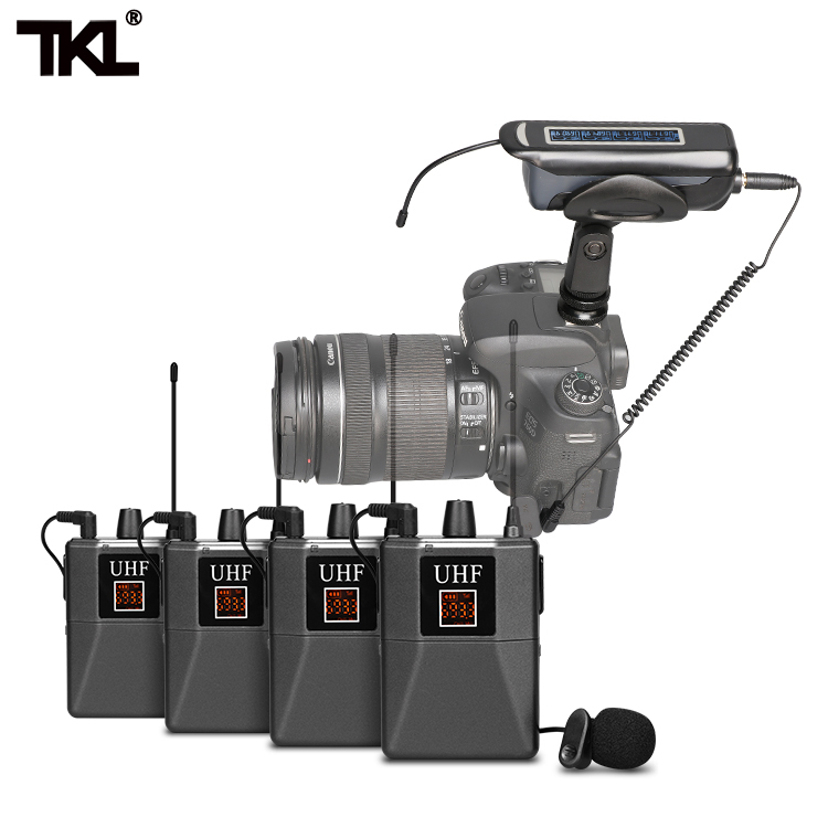 TKL контрольно-4-канальный беспроводной петличный микрофон DSLR телефон петличный микрофон передатчик Youtube видео Запись микрофон системы для цифровых зеркальных камер PRO-15C