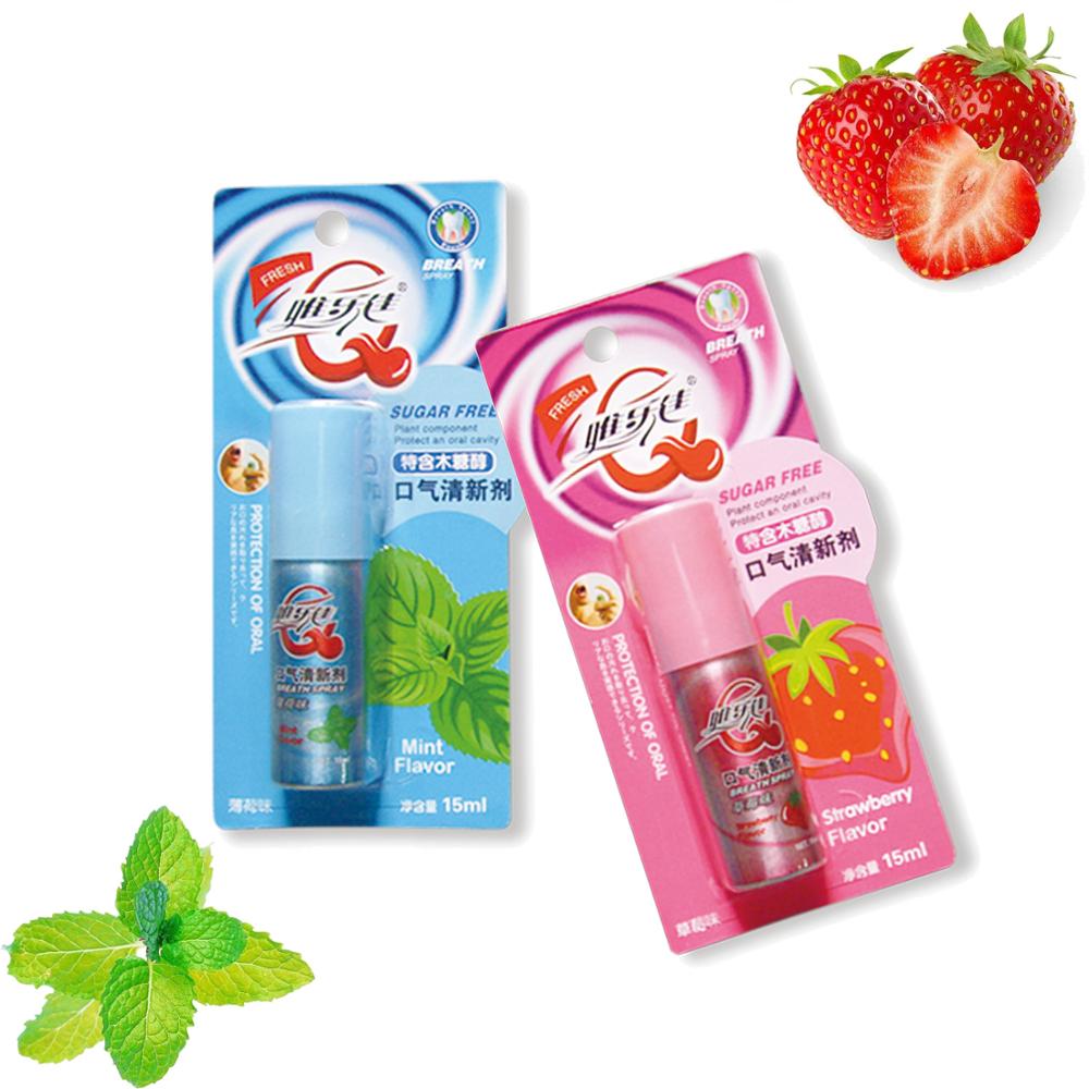 Wholesale Fruit Flavor Oral Spray Mouth Spray Xylitol Mint Flavor Mouth Spray Sugar Free 15ml
