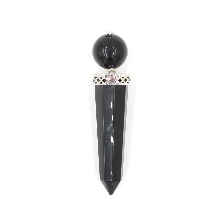 High Quality Seven Chakra Crystal Quartz Pendant Good Quality Crystal Gemstone Tiger Eye Cone Pendulum