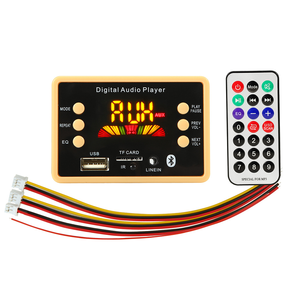 Беспроводная плата-декодер BLE 5,0 MP3 WMA, аудиомодуль с поддержкой USB TF AUX FM EQ, автомобильные аксессуары